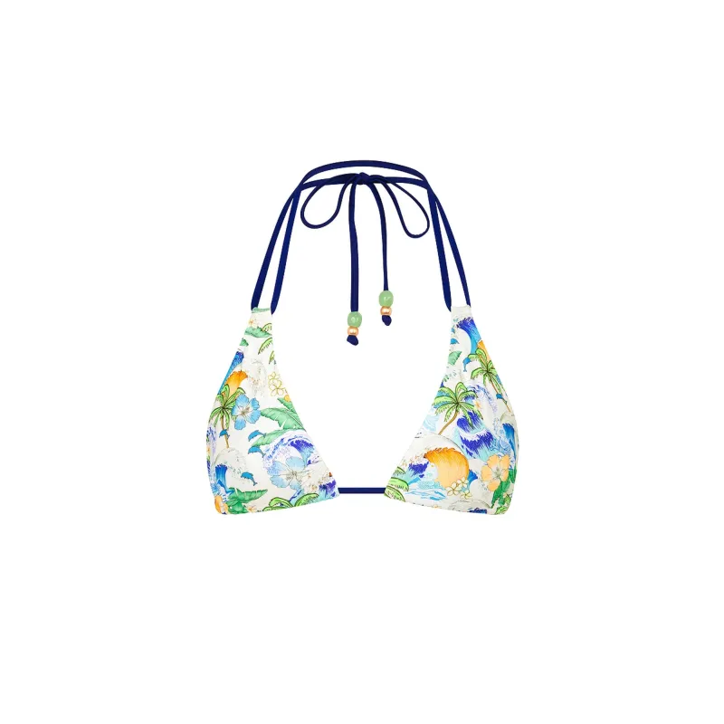 Simple Strap Halter Bikini Top - Blue Crush sold by Kulani Kinis