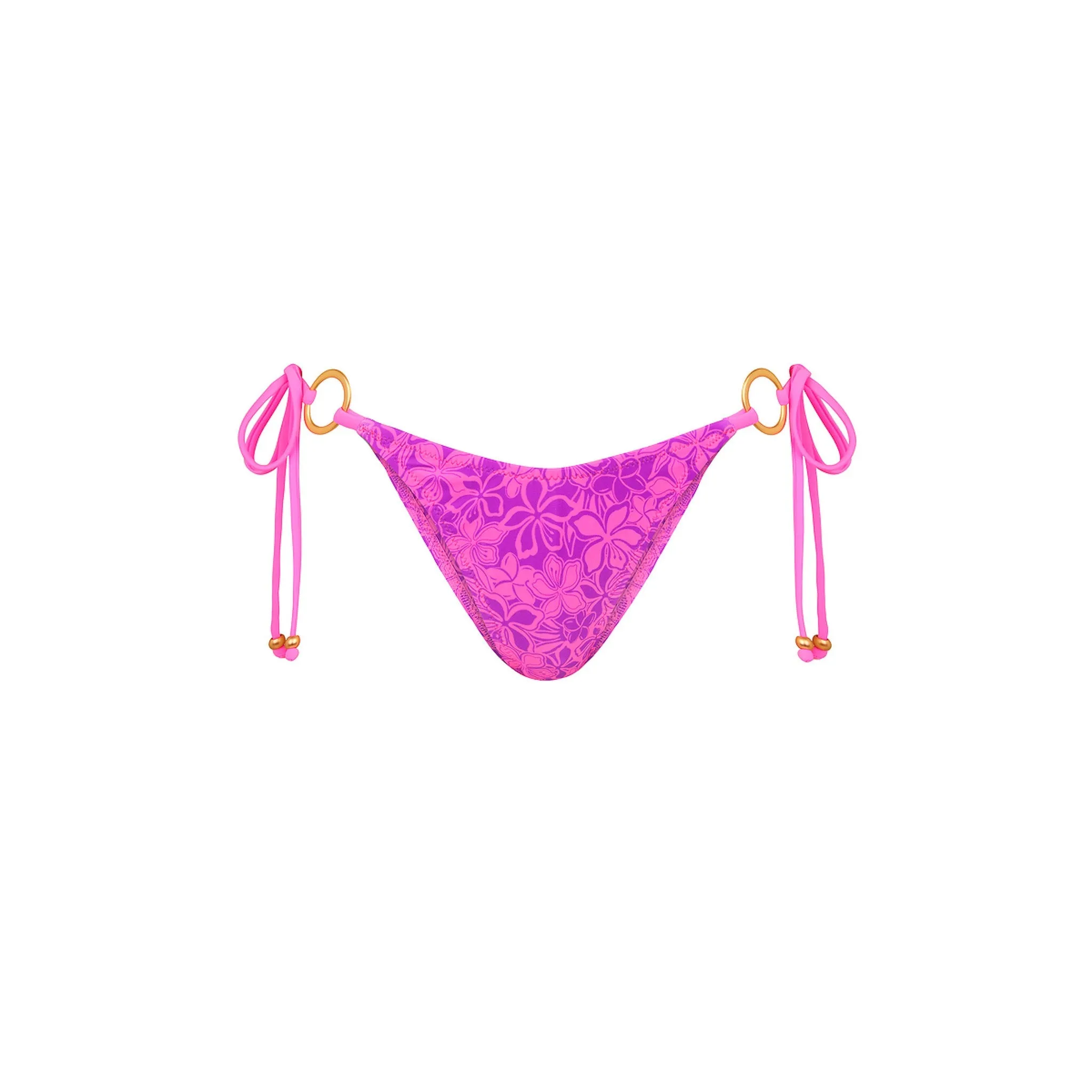 Ring Cheeky Tie Bikini Bottom - Bubble Berry sold by Kulani Kinis
