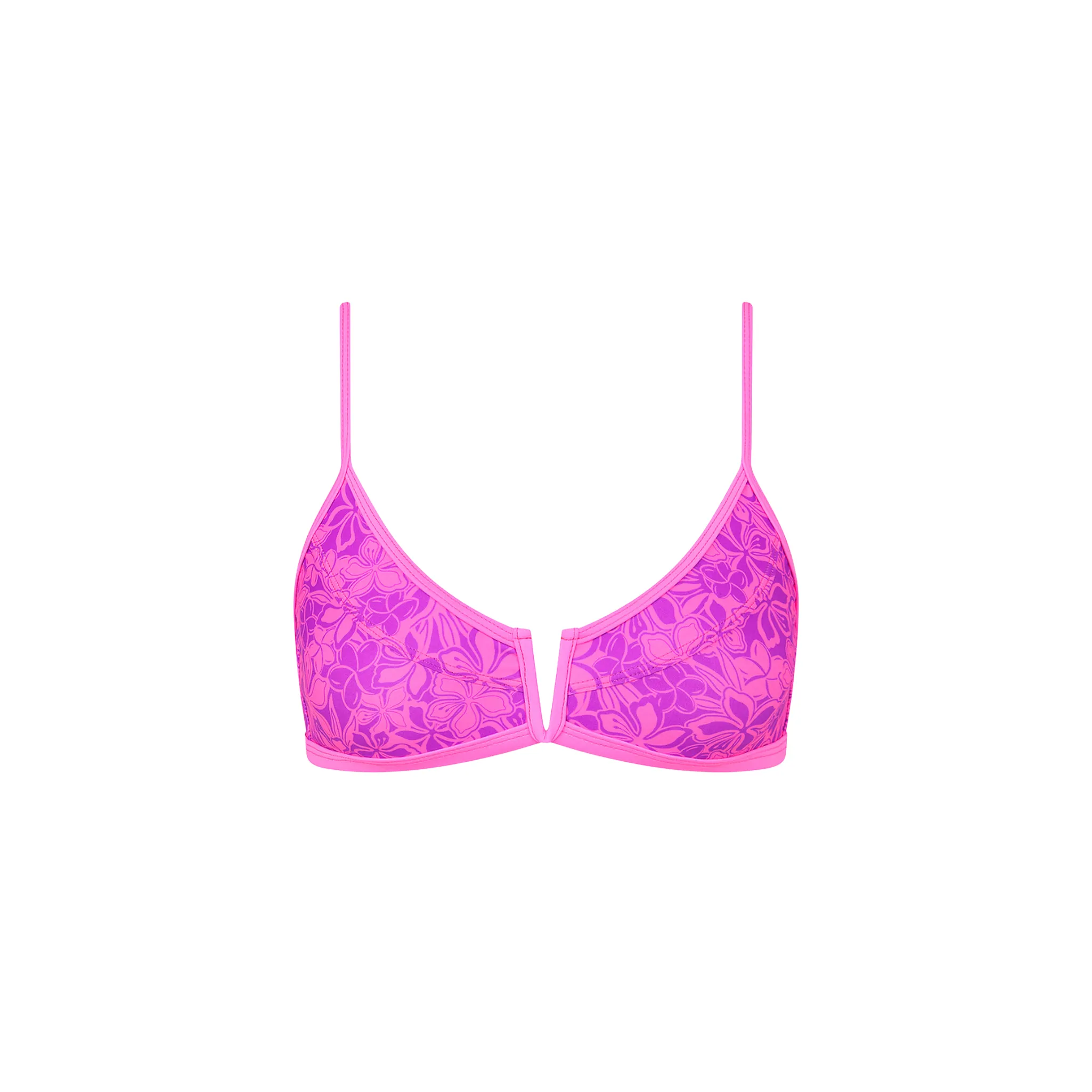 Bind Slim V Crop Bikini Top - Bubble Berry sold by Kulani Kinis