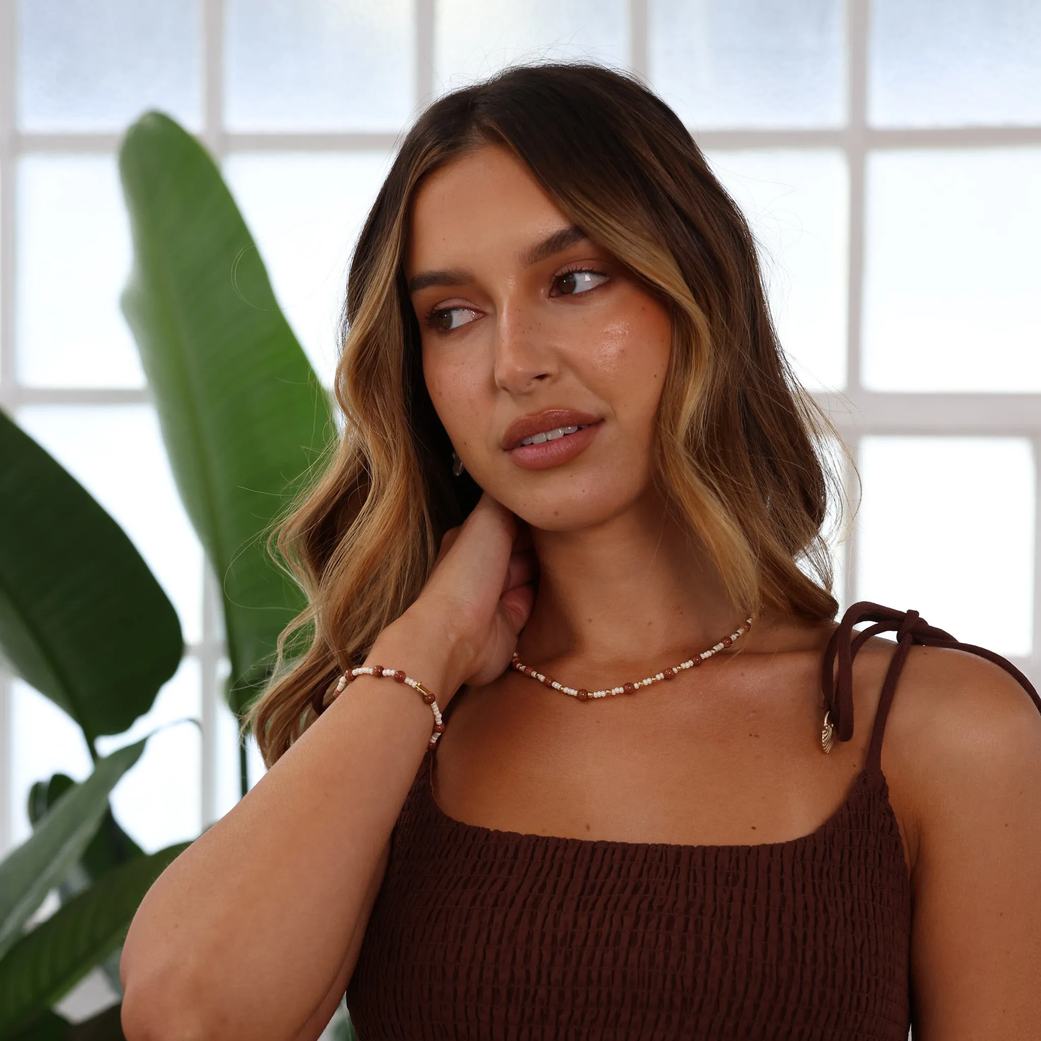 Beaded Gem Necklace - Coco sold by Kulani Kinis product image thumbnail 2