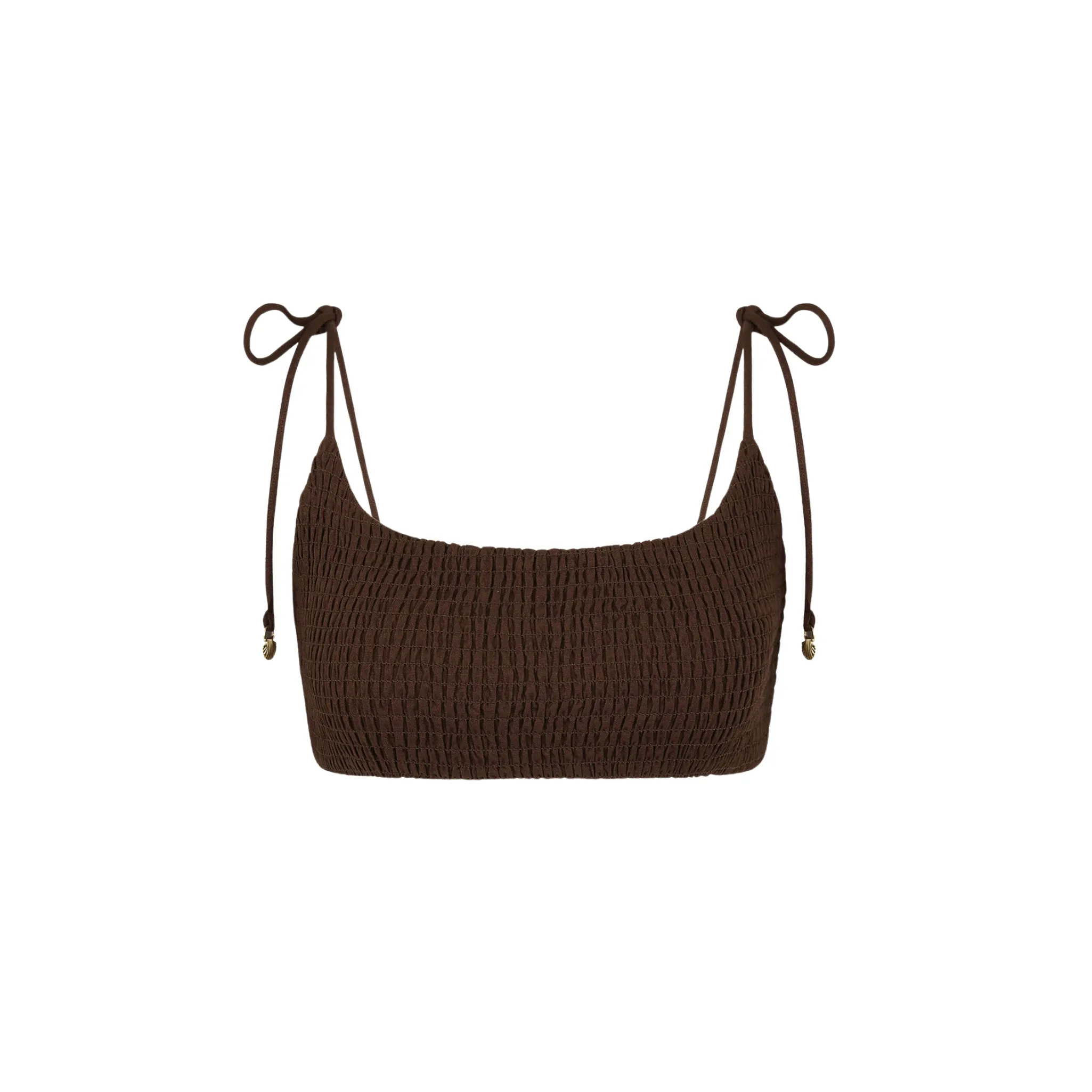 Simple Shirred Tie Crop - Coco sold by Kulani Kinis