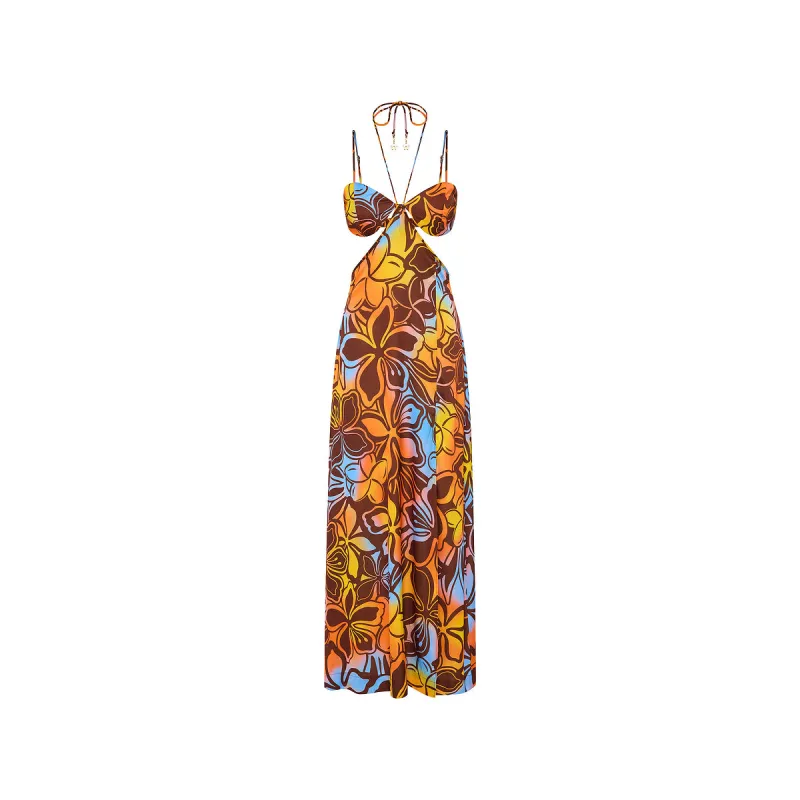 Strappy Cut Out Maxi Dress - Frangipani Fizz sold by Kulani Kinis