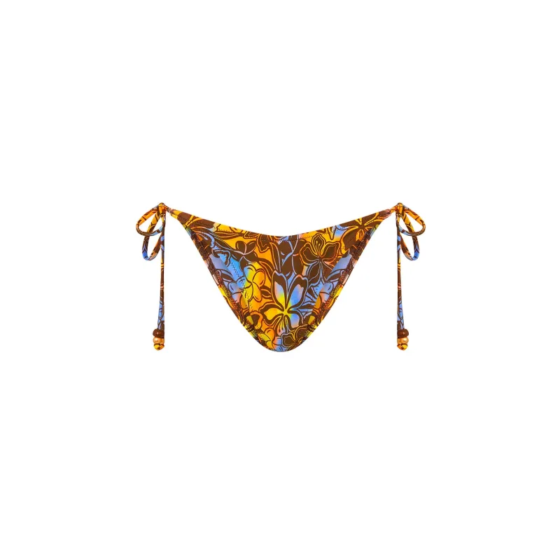 Dipped Cheeky Tie Bikini Bottom - Frangipani Fizz sold by Kulani Kinis