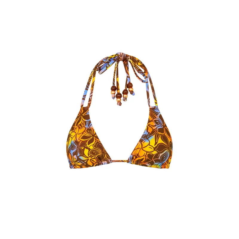 Halter Bralette Bikini Top - Frangipani Fizz sold by Kulani Kinis