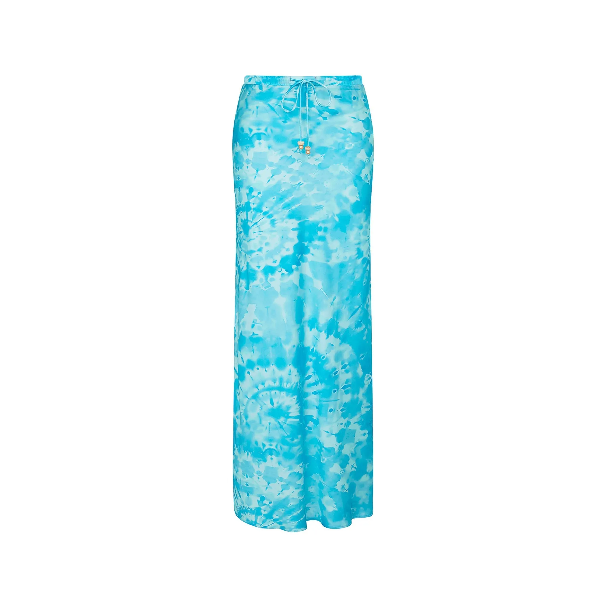 Bias Drawstring Maxi Skirt - Starry Seas sold by Kulani Kinis