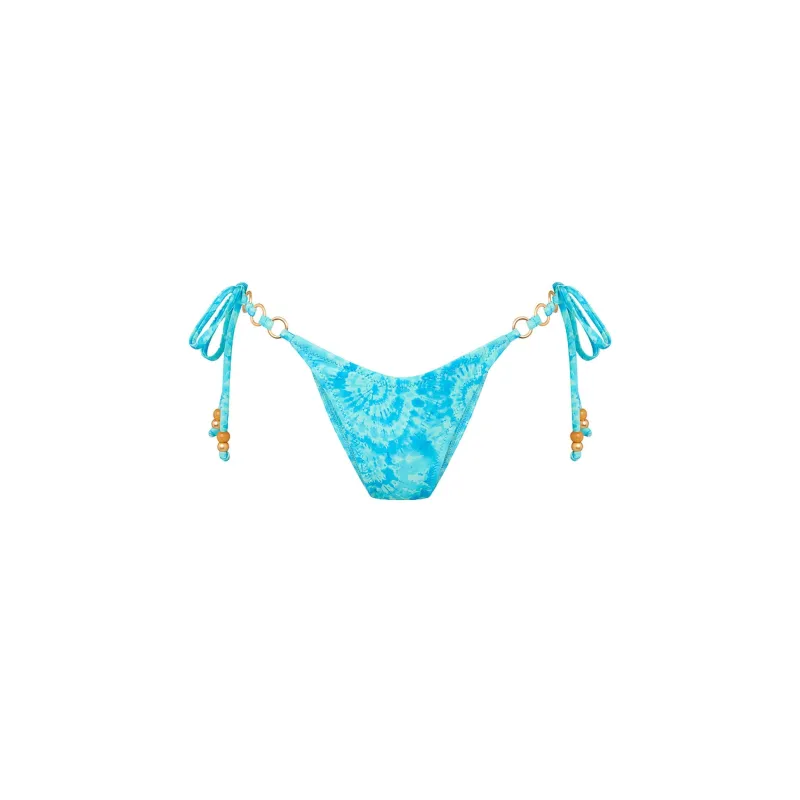 Trio Ring Cheeky Tie Bikini Bottom - Starry Seas sold by Kulani Kinis