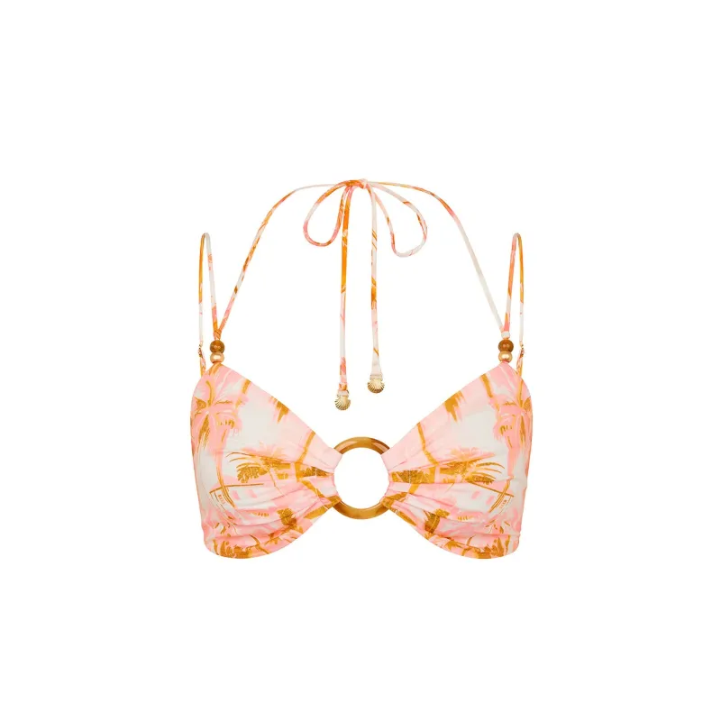 Ring Tie Crop Top - Wild Skies sold by Kulani Kinis