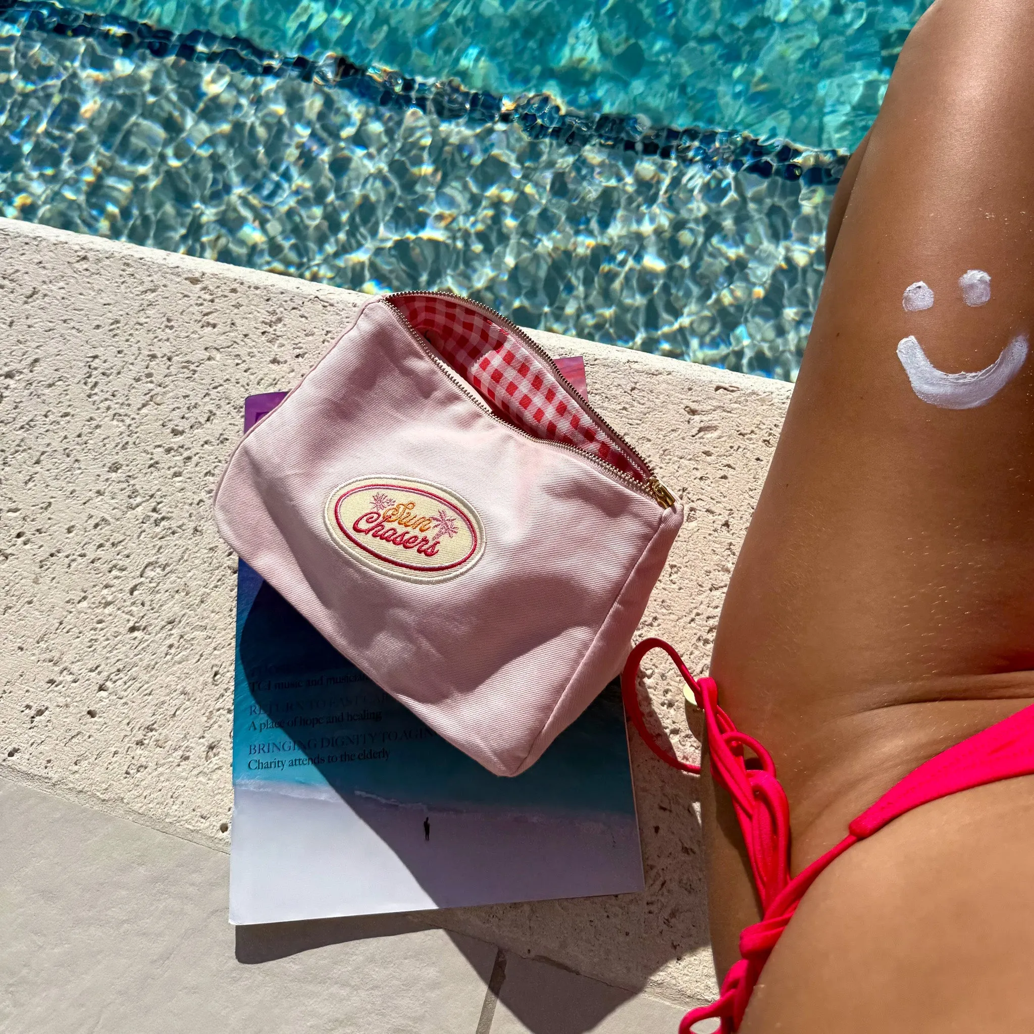 Beach Pouch - Pink Prosecco sold by Kulani Kinis product image thumbnail 3