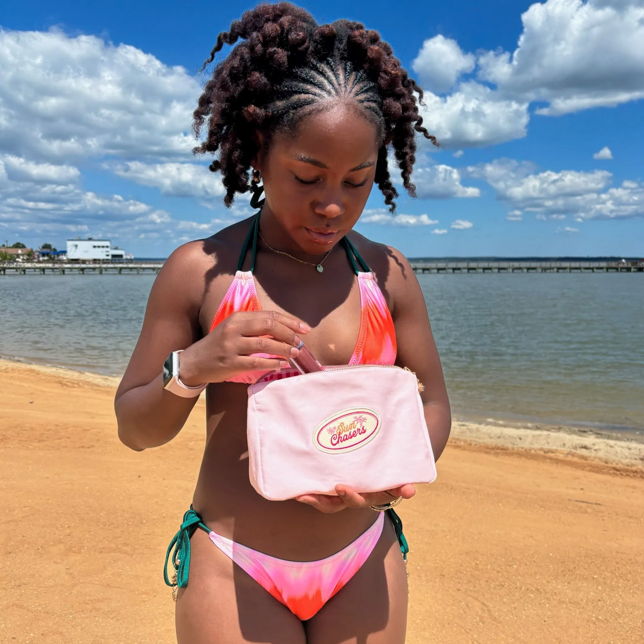 Beach Pouch - Pink Prosecco sold by Kulani Kinis product image thumbnail 4