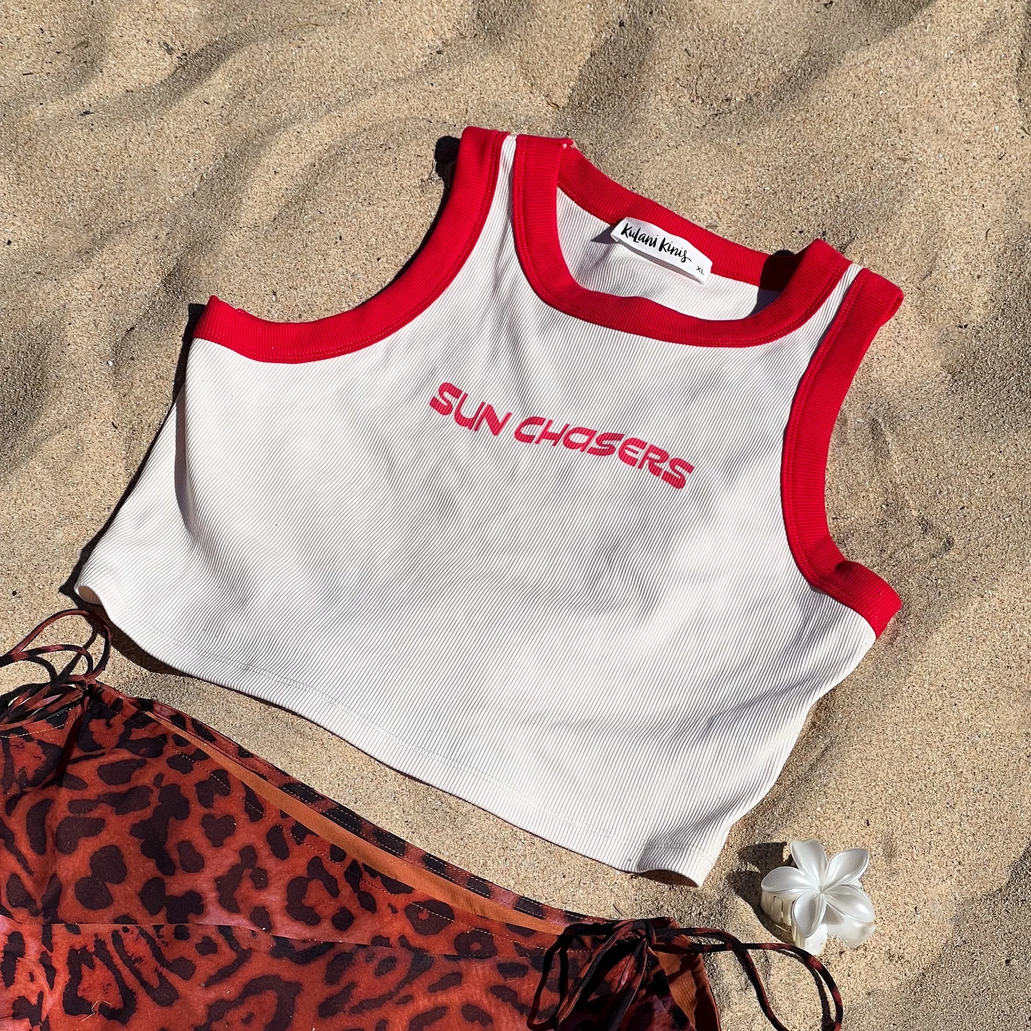 Bind Crop Tank Top - Samba Berry sold by Kulani Kinis product image thumbnail 5