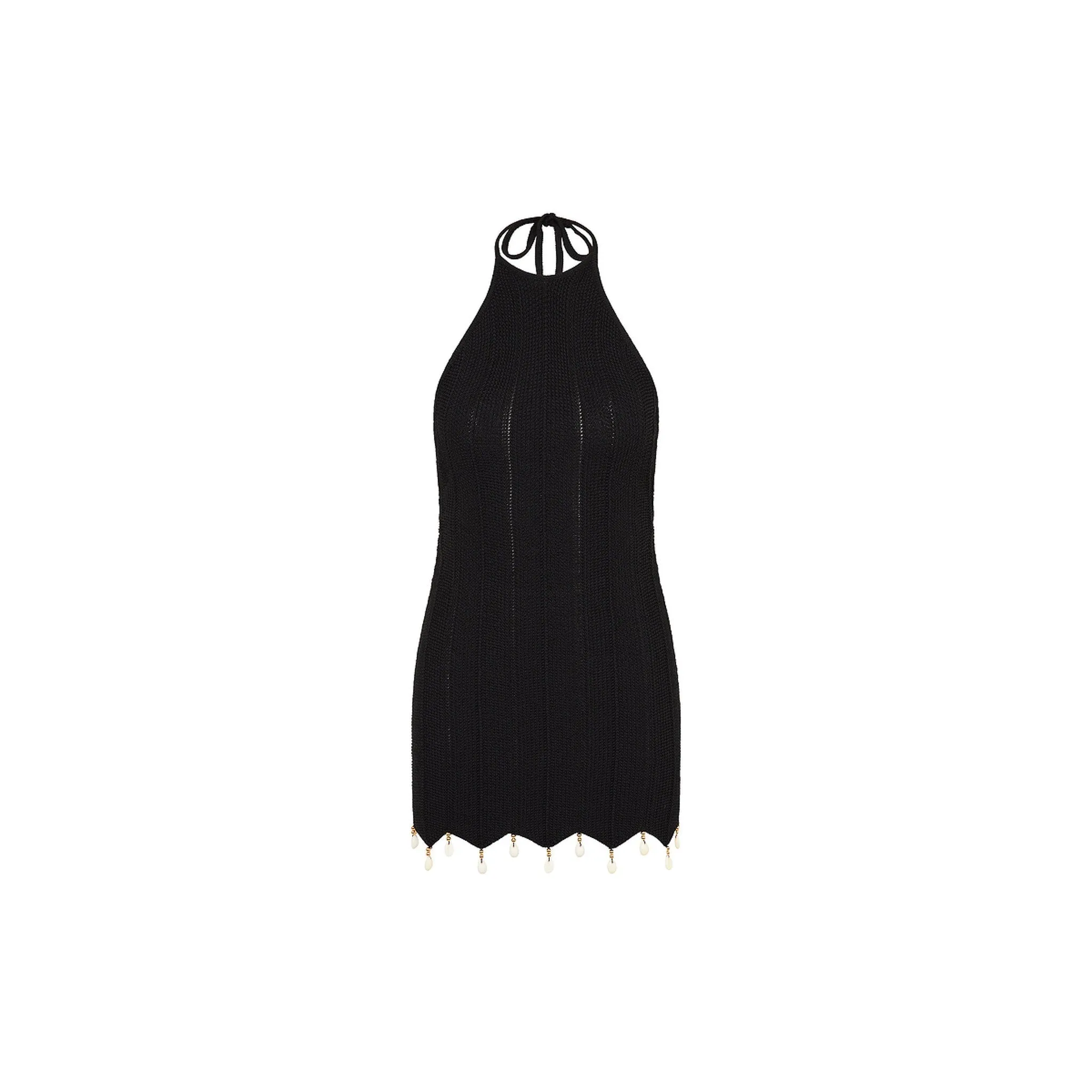 Chevron Knit Halter Mini Dress - Twilight Black sold by Kulani Kinis