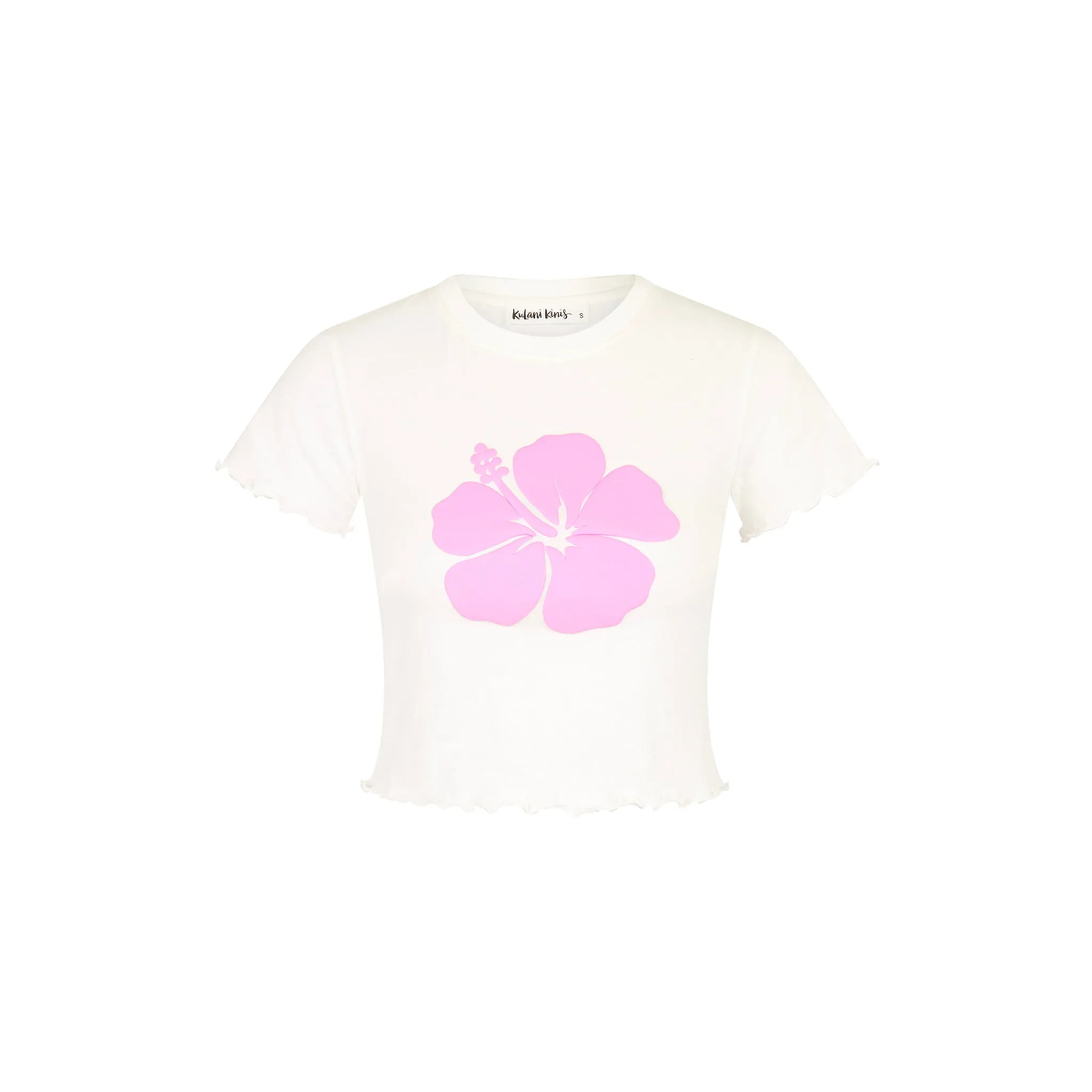 Lettuce Cropped Mini Tee - Whipped White sold by Kulani Kinis