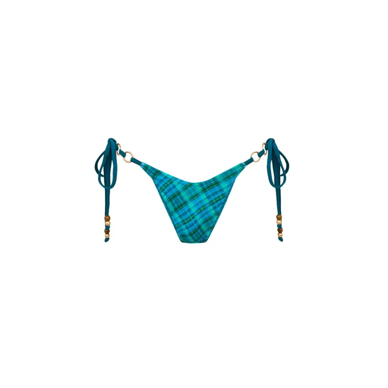 Trio Ring Cheeky Tie Bikini Bottom - Tropic Dip sold by Kulani Kinis