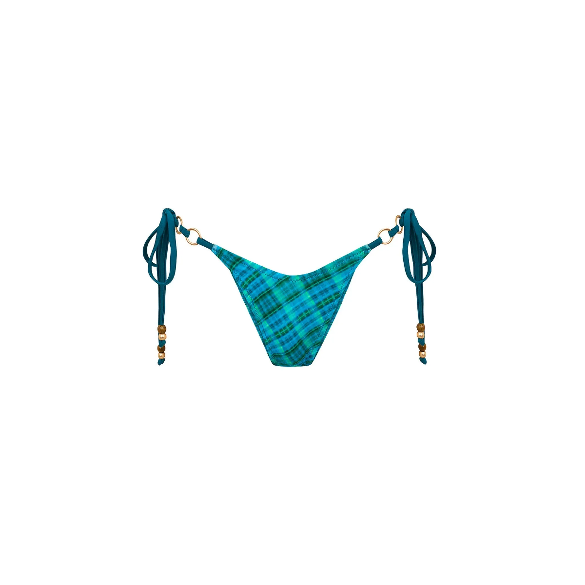 Trio Ring Cheeky Tie Bikini Bottom - Tropic Dip sold by Kulani Kinis