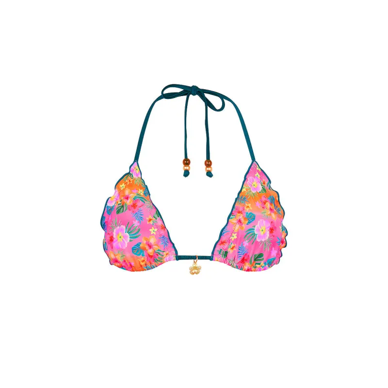 Lettuce Edge Bralette Bikini Top - Summer Glow sold by Kulani Kinis