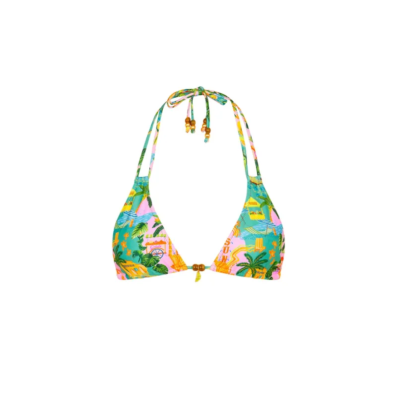 Halter Bralette Bikini Top - Sunlit Spritz sold by Kulani Kinis