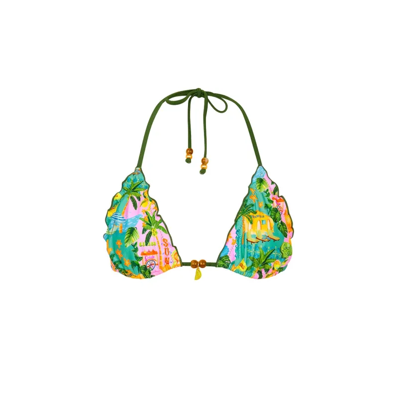 Lettuce Edge Bralette Bikini Top - Sunlit Spritz sold by Kulani Kinis