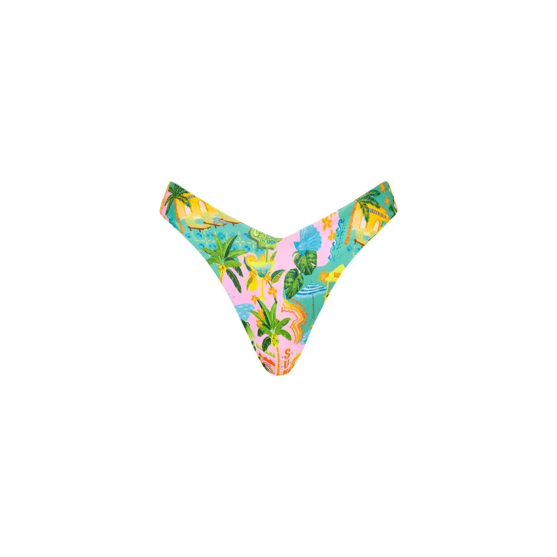 Y Cheeky Bikini Bottom - Sunlit Spritz sold by Kulani Kinis