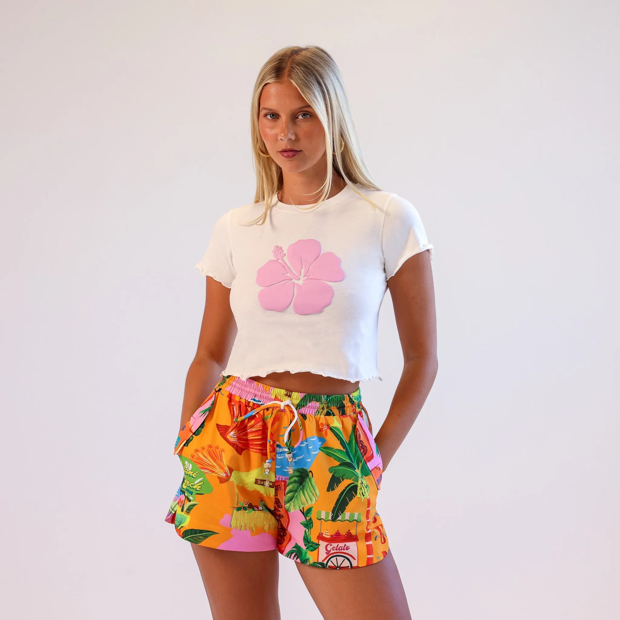 Lightweight Summer Shorts - Sunlit Spritz sold by Kulani Kinis product image thumbnail 2
