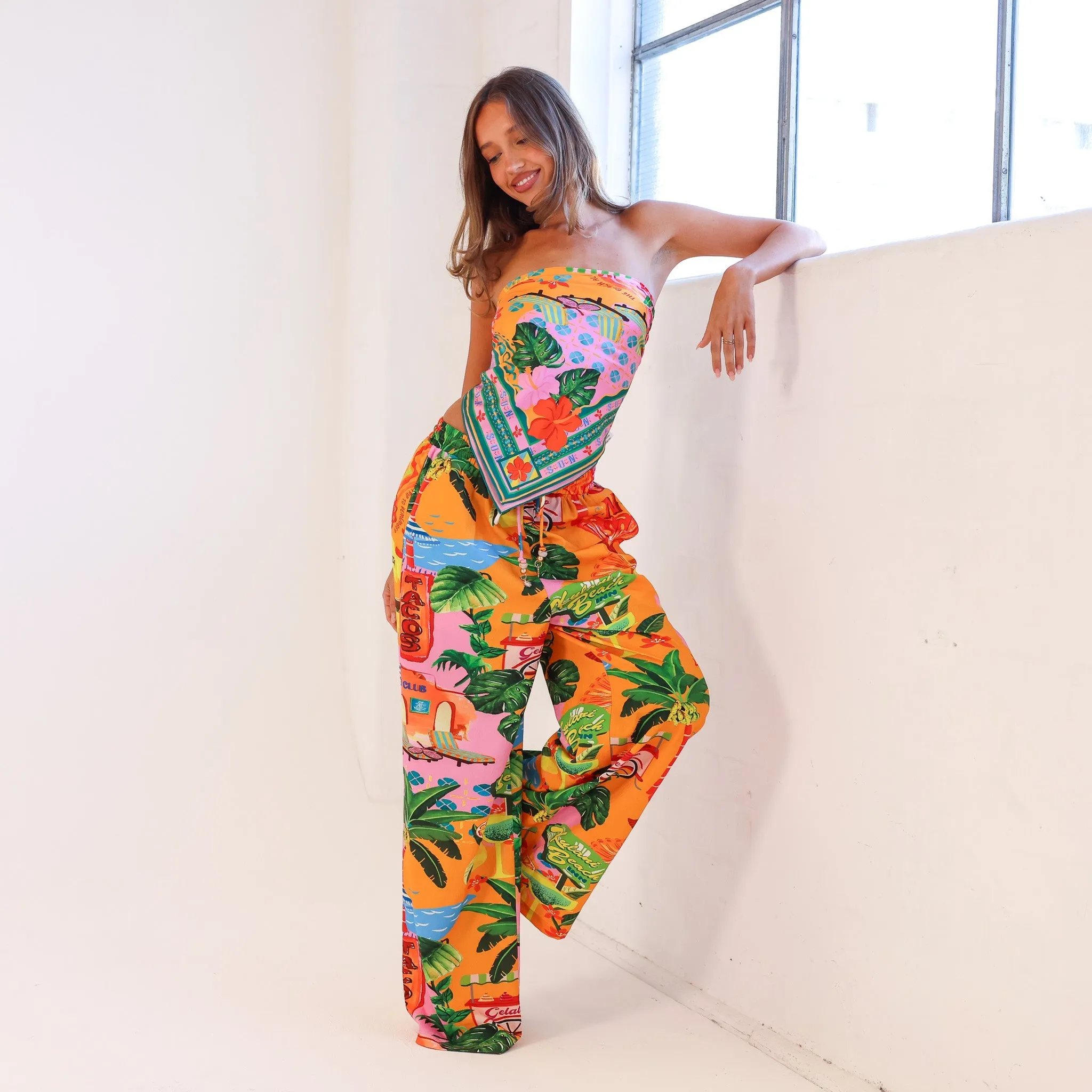 Drawstring Summer Pants - Sunlit Spritz sold by Kulani Kinis product image thumbnail 4