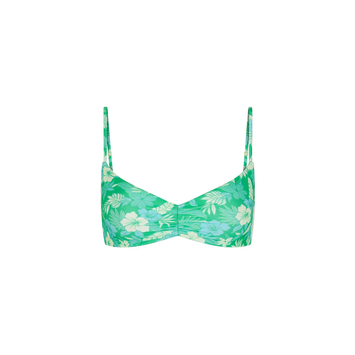 Gathered Mini Crop Bikini Top - Barefoot Breeze sold by Kulani Kinis
