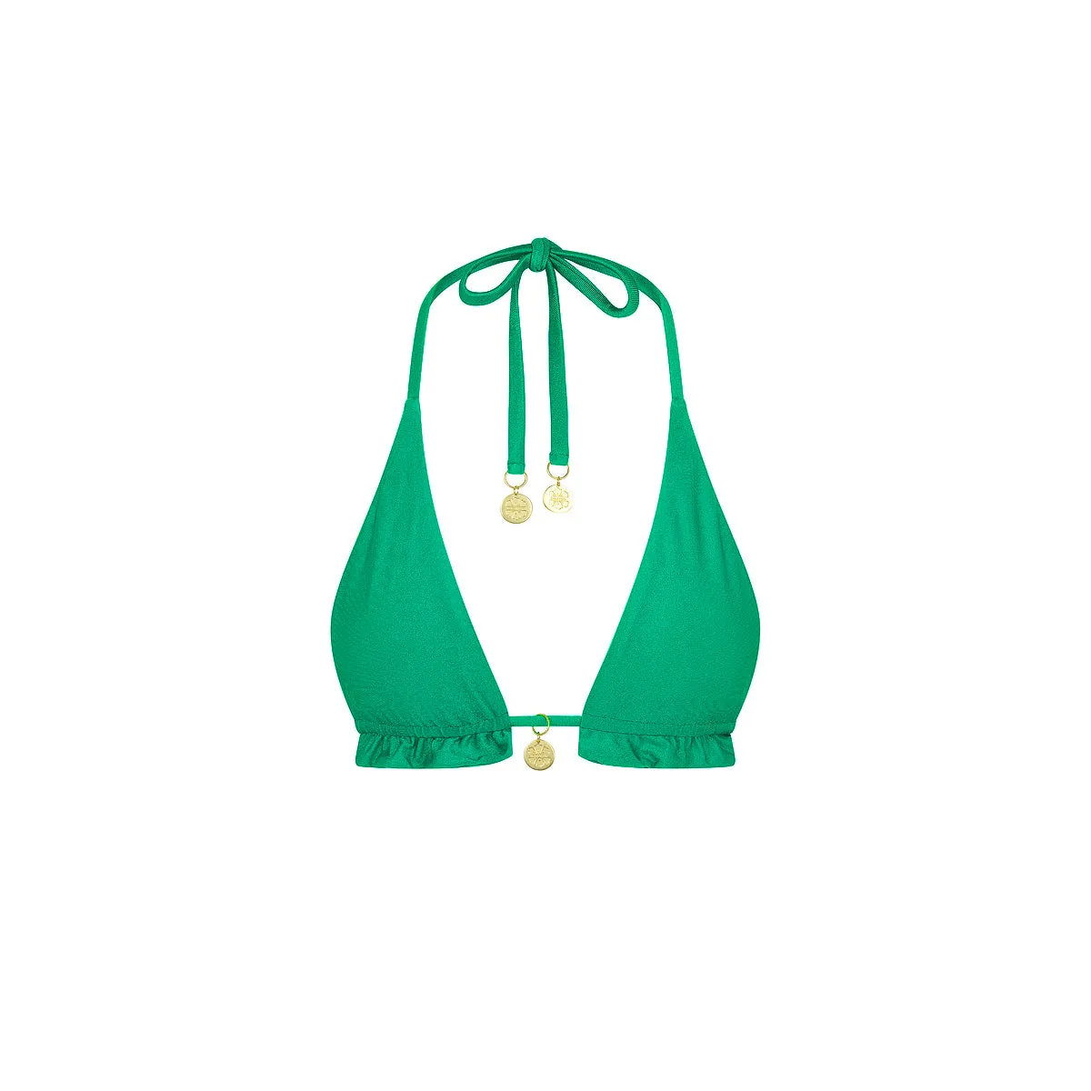 Frill Halter Bralette Bikini Top - Island Lush sold by Kulani Kinis