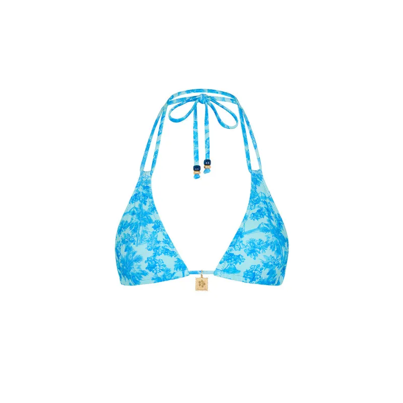 Simple Strap Halter Bikini Top - Ocean Paradise sold by Kulani Kinis