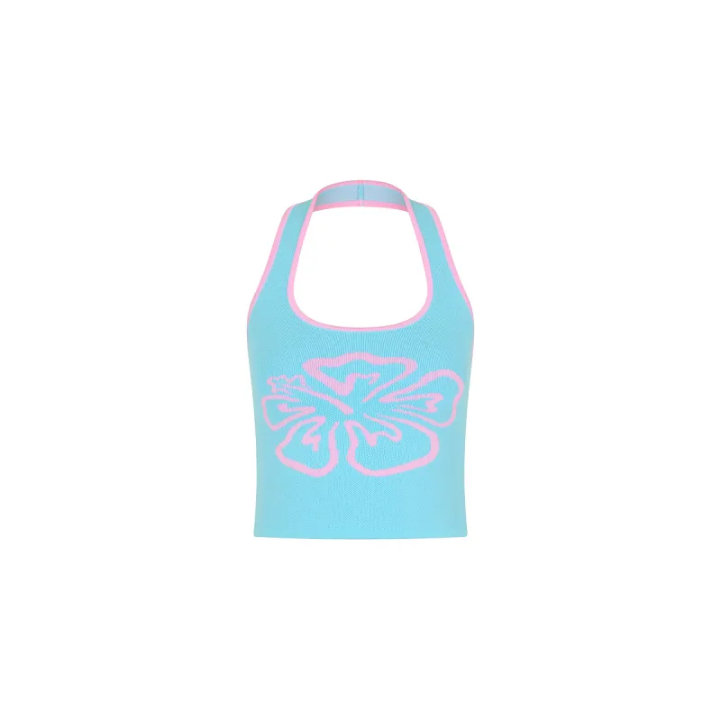 Knit Halter Tank Top - Island Sky sold by Kulani Kinis