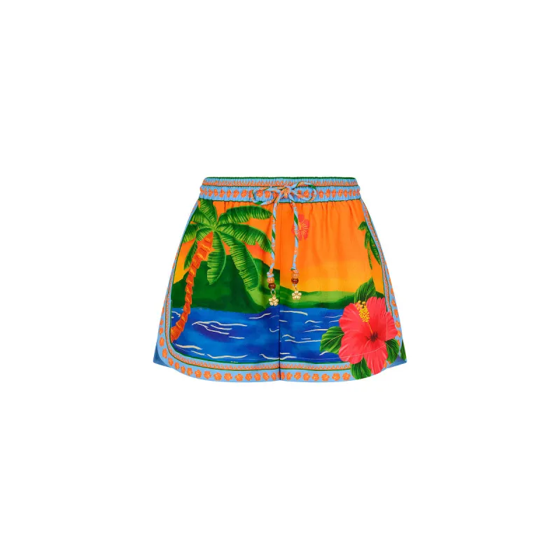 Lightweight Summer Shorts - Coral Cabana made by Kulani Kinis
