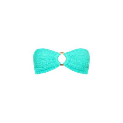 Strapless Bandeau Bikini Top - Aqua Ribbed sold by Kulani Kinis