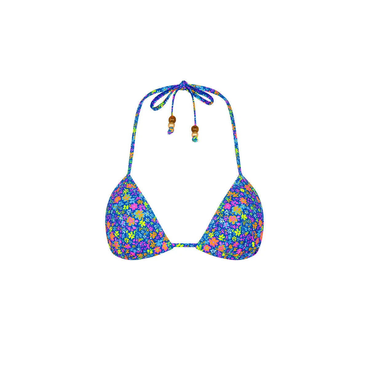 Padded Bind Triangle Bikini Top - Electric Bloom sold by Kulani Kinis