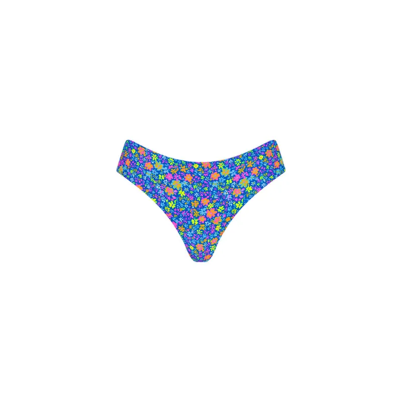Mid-Rise Brazilian Bikini Bottom - Electric Bloom made by Kulani Kinis
