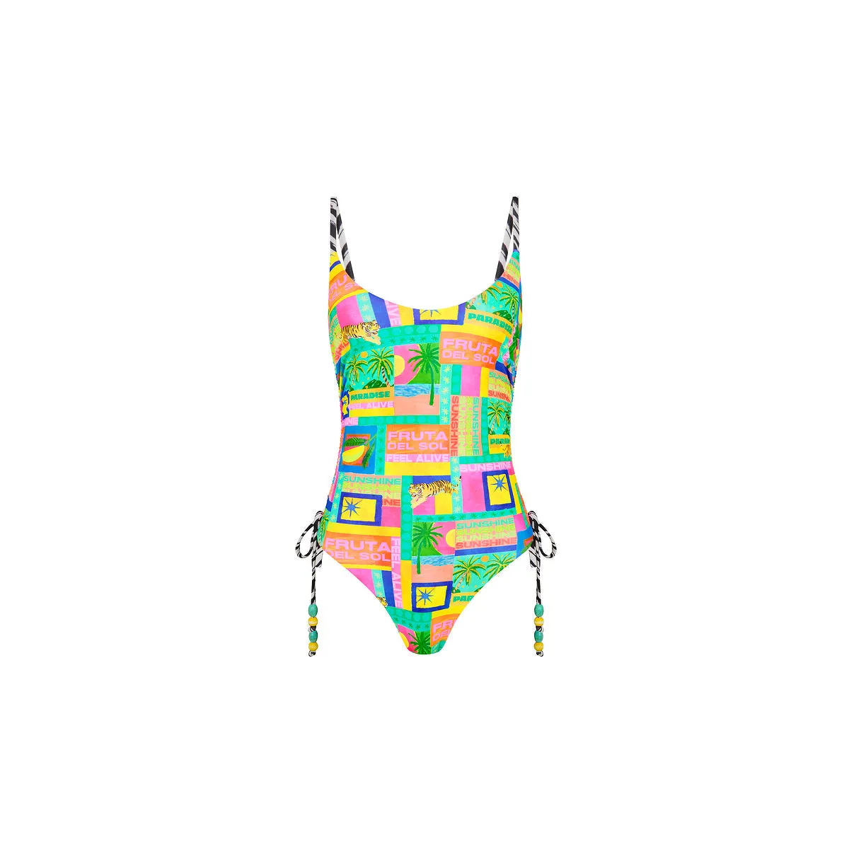 Ruched Tie Side Cheeky One Piece - Sun Honey sold by Kulani Kinis
