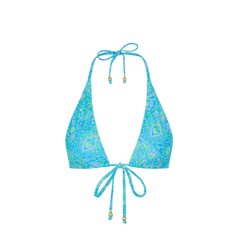 Front Tie Halter Bikini Top - Stargaze made by Kulani Kinis