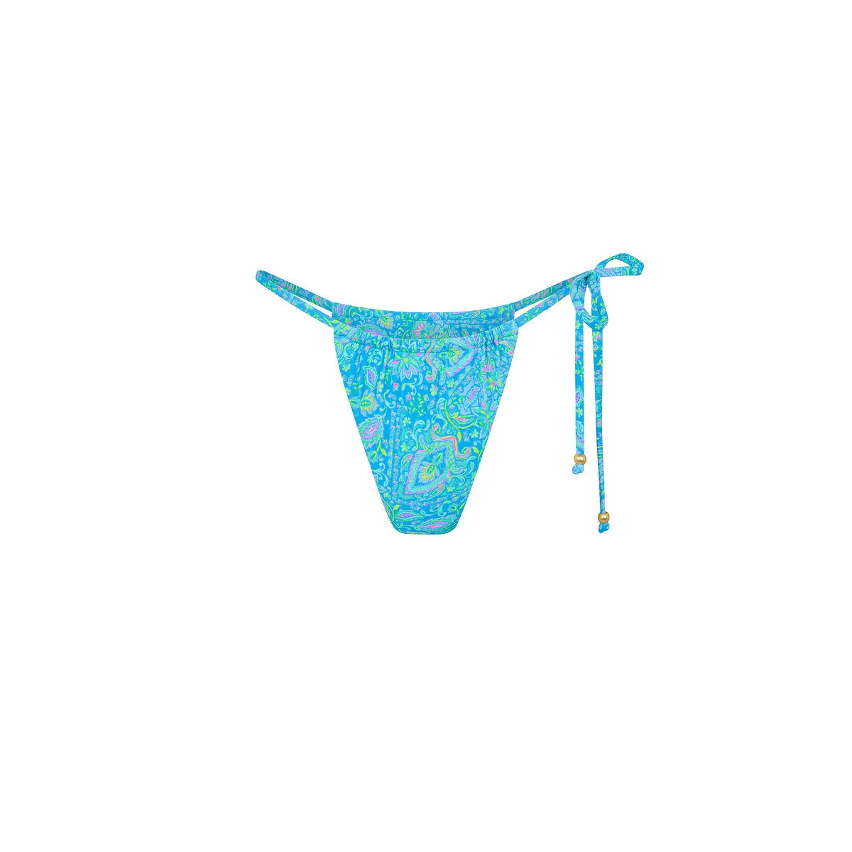 Single Tie Gathered Cheeky Bikini Bottom - Stargaze sold by Kulani Kinis