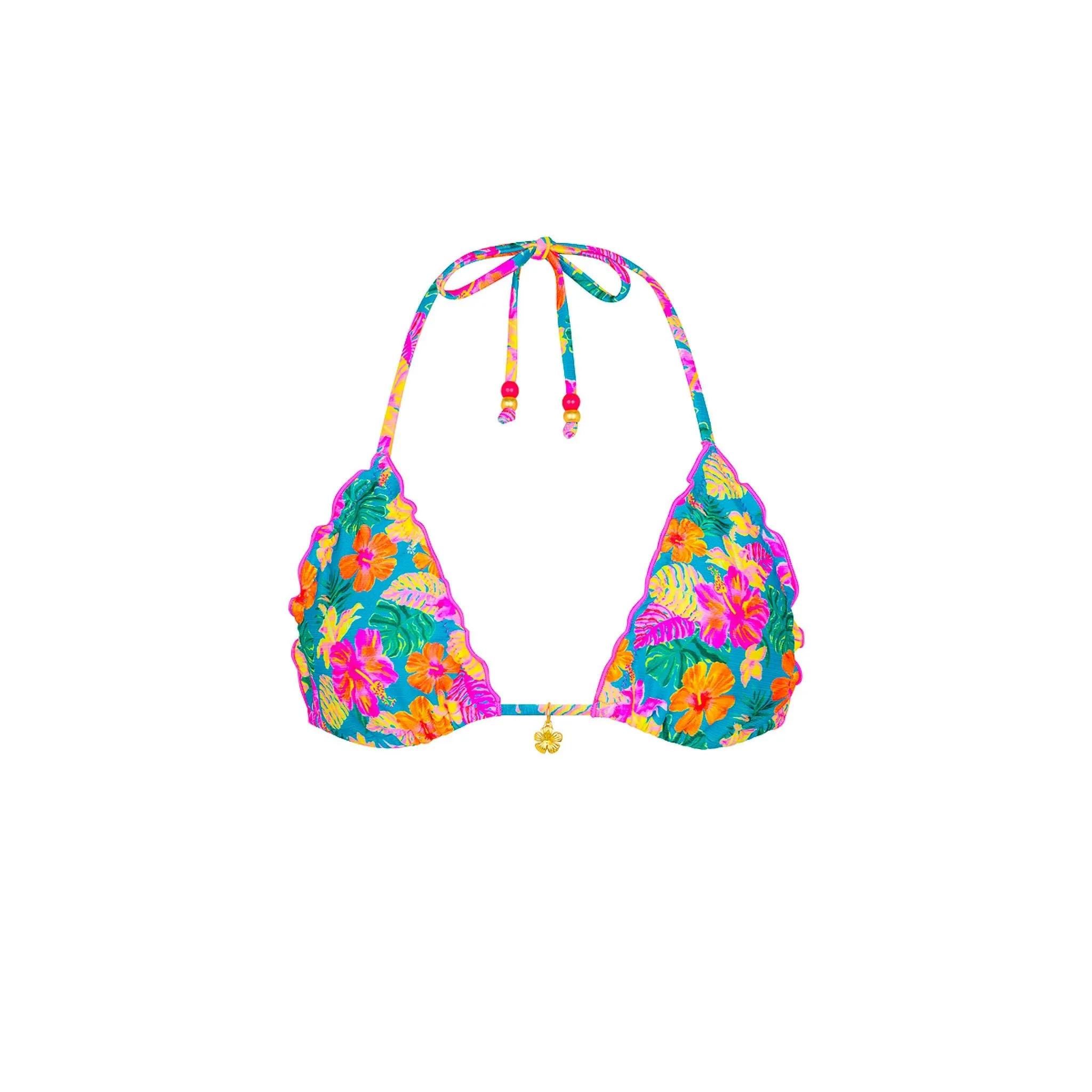 Lettuce Edge Bralette Bikini Top - Paradise Pop sold by Kulani Kinis