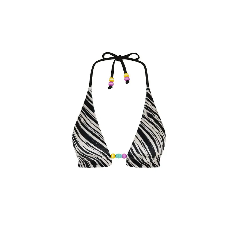 Frill Halter Bralette Bikini Top - Wild Honey made by Kulani Kinis