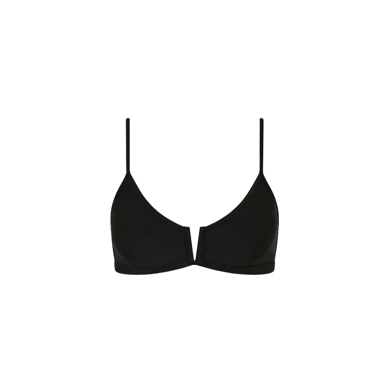 Bind Slim V Crop Bikini Top - Twilight Black sold by Kulani Kinis