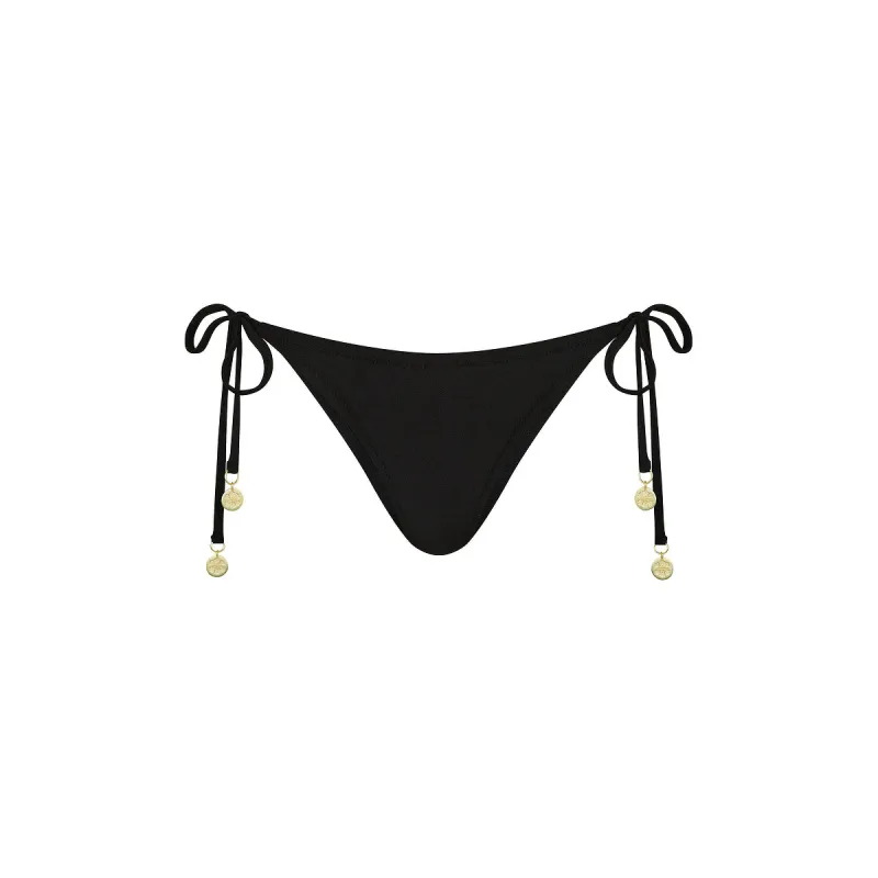Full Coverage Tie Bikini Bottom - Twilight Black made by Kulani Kinis