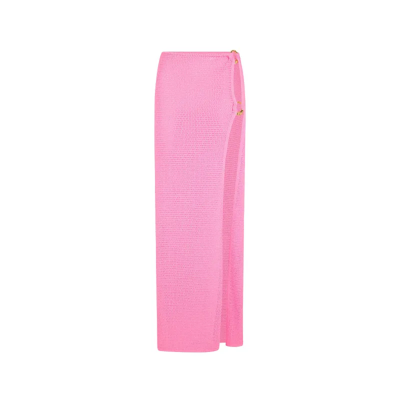Ring Side Split Maxi Skirt - Bubblegum made by Kulani Kinis