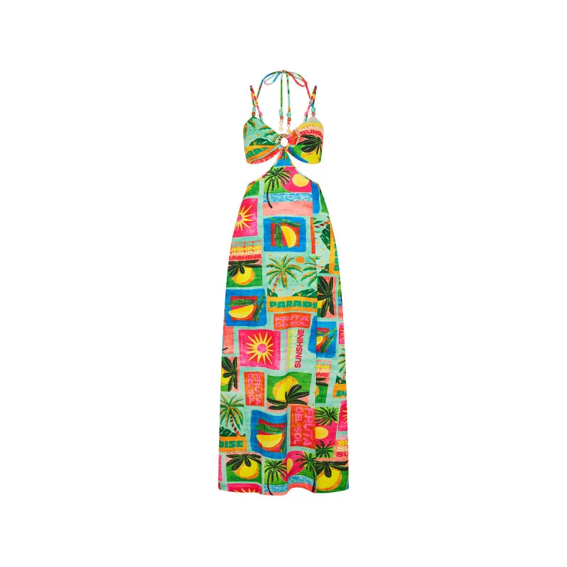 Beaded Cut Out Maxi Dress - Ocean Honey made by Kulani Kinis