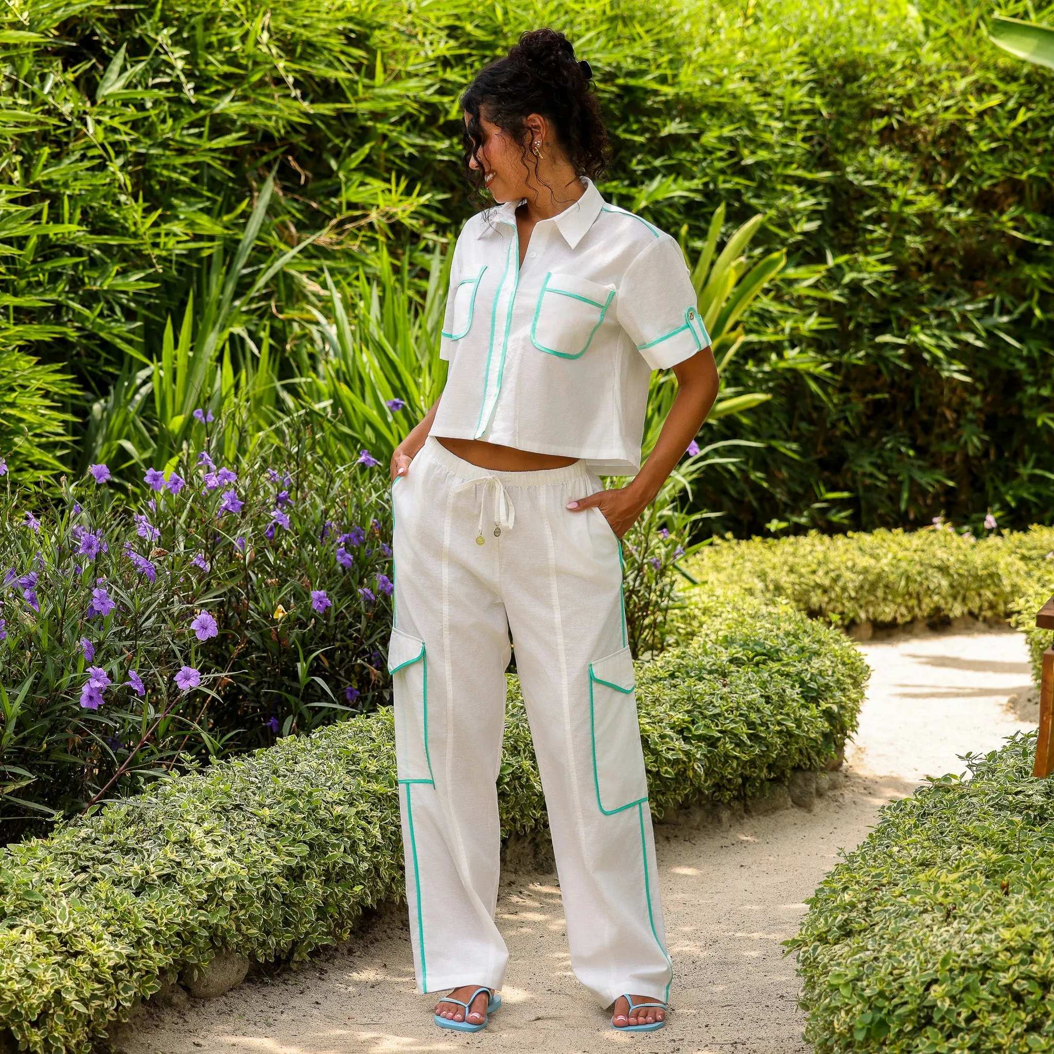 Essential Cargo Pants - Crystal Tides sold by Kulani Kinis product image thumbnail 3