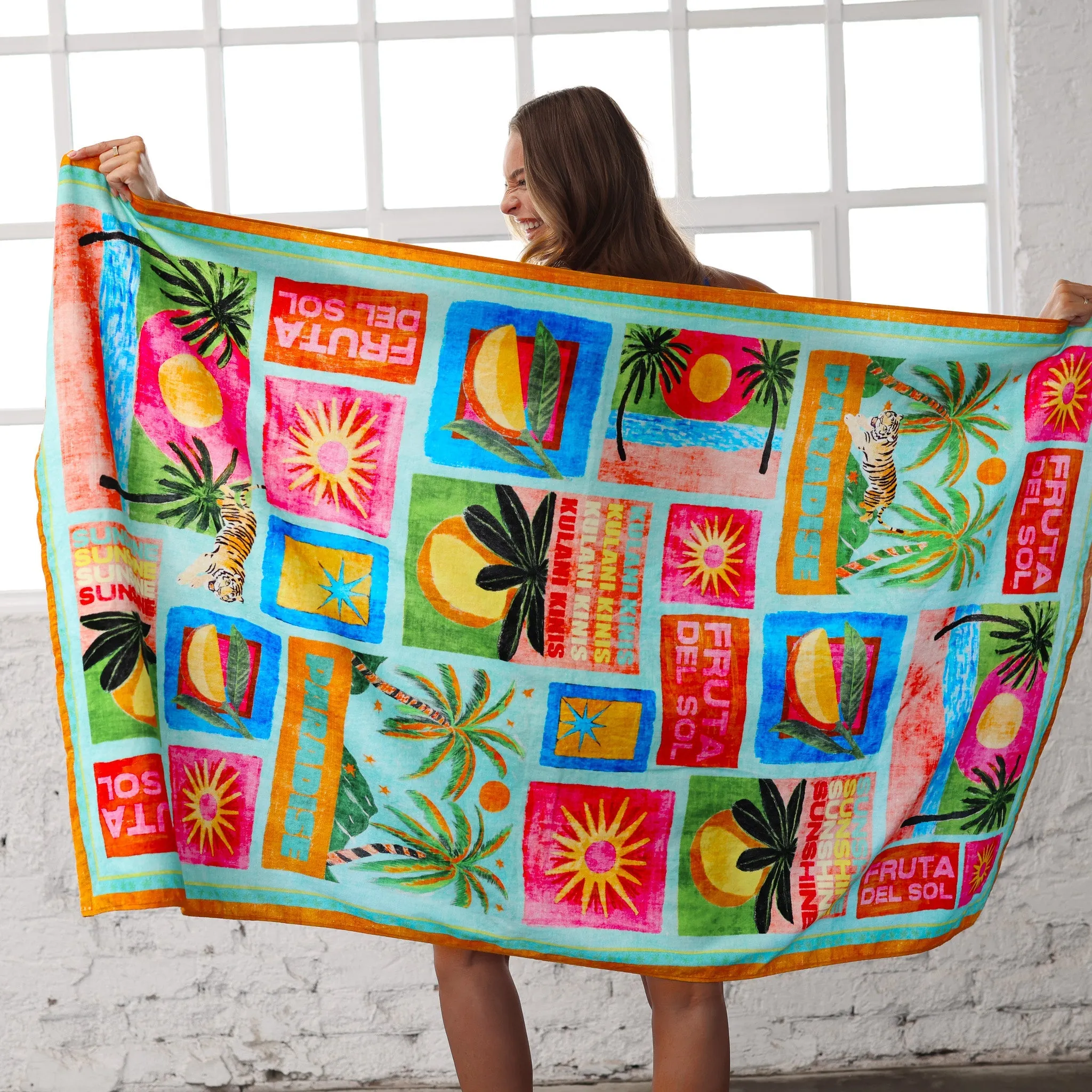 Cotton Beach Towel - Ocean Honey sold by Kulani Kinis product image thumbnail 3