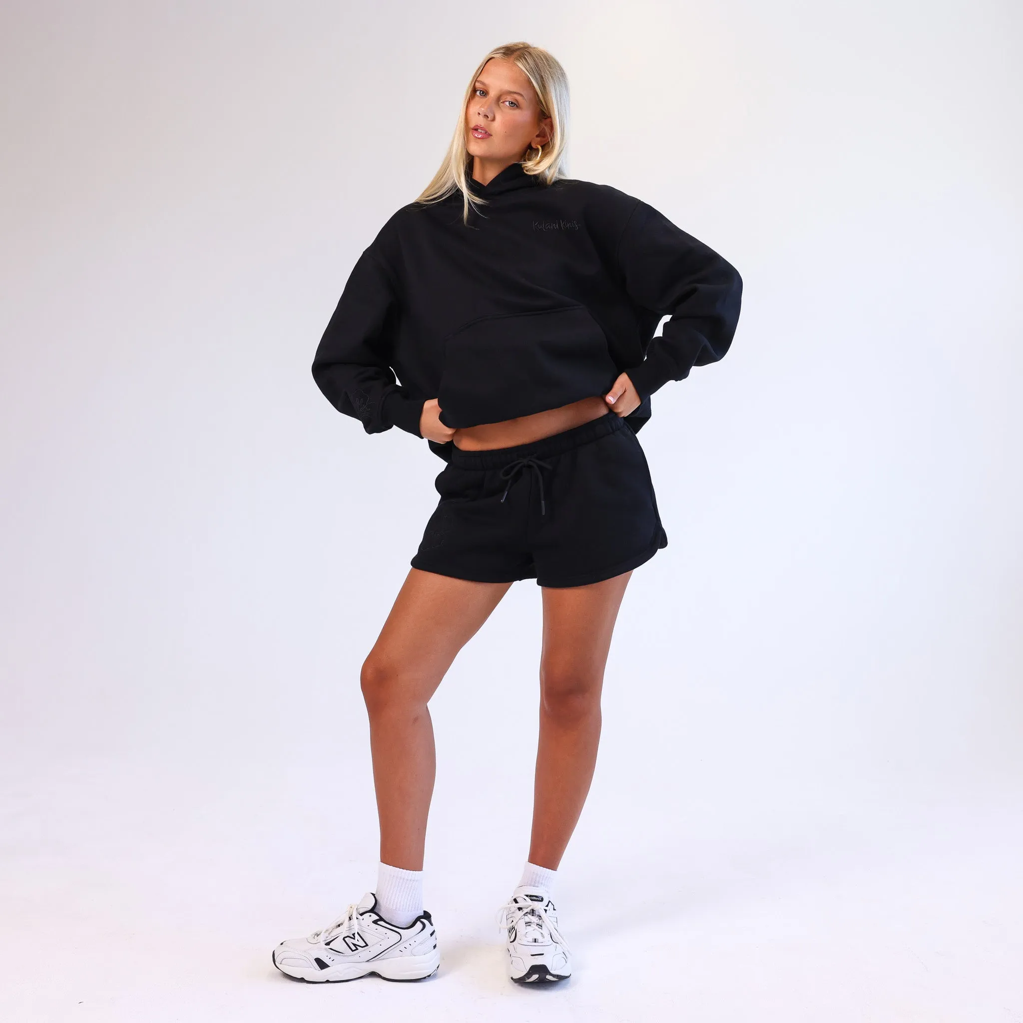 Embroidered Track Shorts - Twilight Black sold by Kulani Kinis product image thumbnail 2