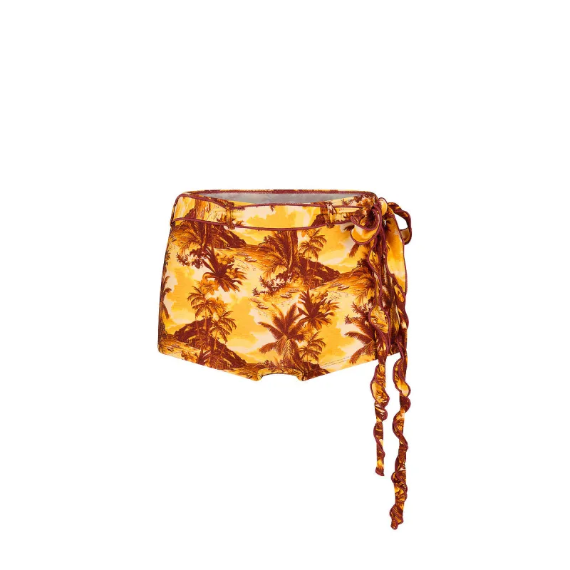 Lettuce Belted Swim Short - Vintage Vacay made by Kulani Kinis