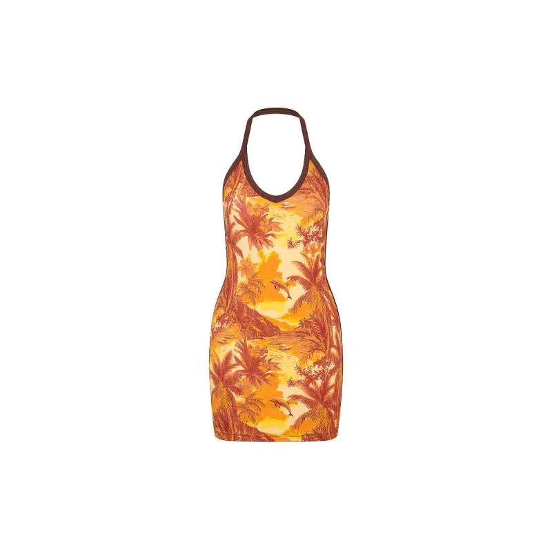 Dip Halter Mini Dress - Vintage Vacay made by Kulani Kinis