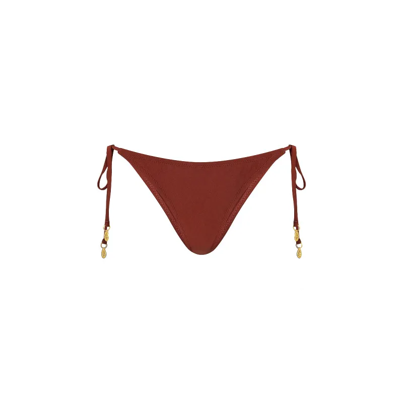 Full Coverage Tie Bikini Bottom - Cinnamon Sugar made by Kulani Kinis
