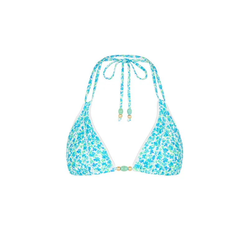 Decorative Panel Halter Bikini Top - Ocean Aura made by Kulani Kinis