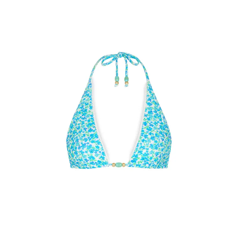 Decorative Bind Halter Bikini Top - Ocean Aura made by Kulani Kinis