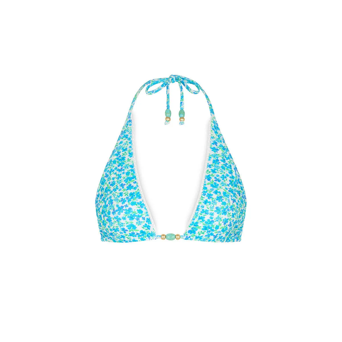 Decorative Bind Halter Bikini Top - Ocean Aura sold by Kulani Kinis
